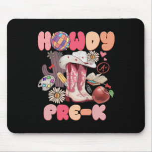 Süße Howdy Pre-k Cowboy Cowgirl Stiefel Zurück zur Mousepad