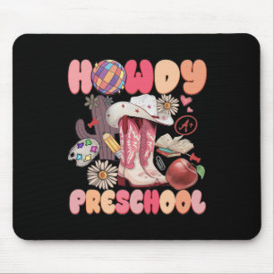 Süße Howdy Vorschule Cowboy Cowgirl Stiefel Zurück Mousepad