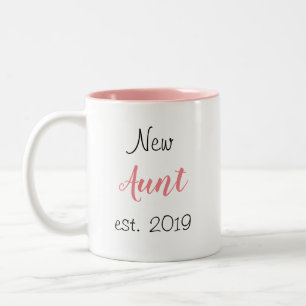 Süße hübsche neue Tante Familienangehörige Zweifarbige Tasse