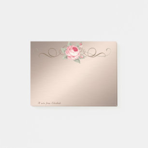 Süße hübsche stilvolle elegante Rose Post-it Klebezettel