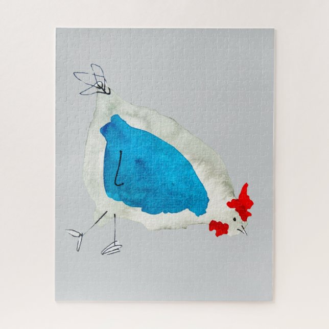 Süße Hühner Aquarell (Vertikal)