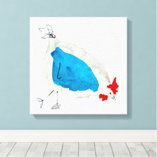 Süße Hühner Aquarell Leinwanddruck