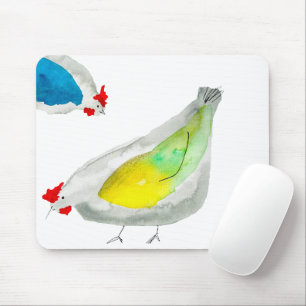 Süße Hühner Aquarell Mousepad