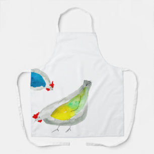 Süße Hühner Aquarell Schürze