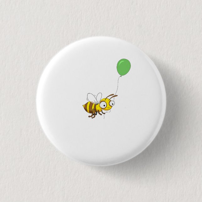 Süße Hummel-Abzeichen, Anstecknadel, Knopf mit Luf Button (Vorderseite)