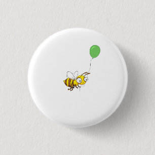 Süße Hummel-Abzeichen, Pin, Knopf mit Luftballon Button