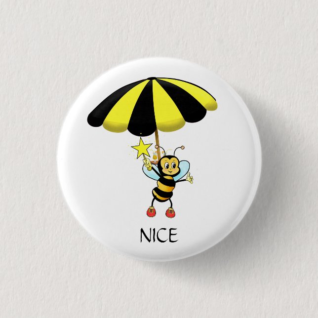 Süße Hummel Button (Vorderseite)