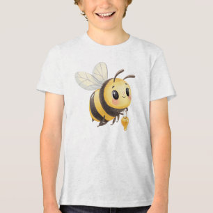Süße Hummel mit Honig-Illustration Tri-Blend Shirt