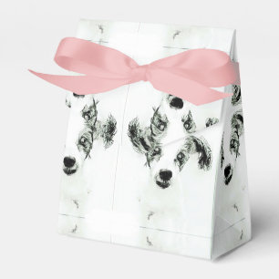 Süße Hund Welpe Skizze Gefallen Geschenkbox Geschenkschachtel
