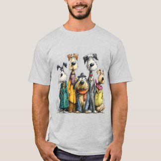 Süße Hunde Charaktere T-Shirt