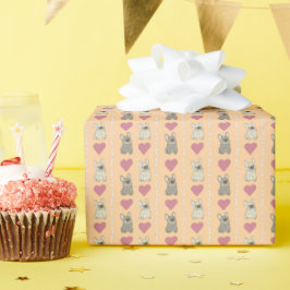 Süße Hunde, Knochen und Herzen Geschenkpapier