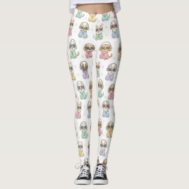 Süße Hunde-Leggings für Frauen – Bunter Cartoon Leggings