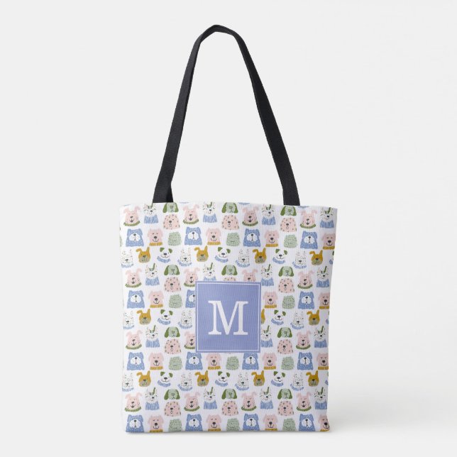 Süße Hunde Tragetasche Tasche (Rückseite)