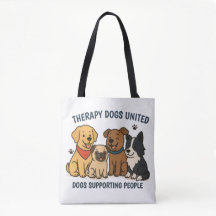 Süße Hunde unterstützen Menschen TDU-Tasche