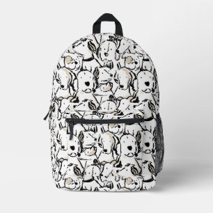 Süße Hundedoodle-Tier-Skizze - Schwarz-weißer Welp Bedruckter Rucksack