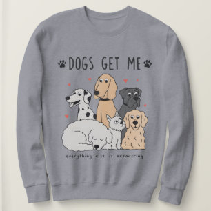 Süße Hundefamiliengruppe für Hundemütter und Tierl Sweatshirt