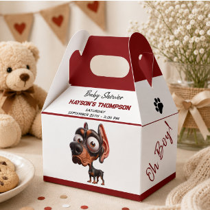 Süße Hundekarikaturen-Baby-Party für Jungen Geschenkschachtel