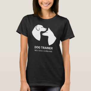Süße Hundekopfformen in Weiß - Benutzerdefinierter T-Shirt