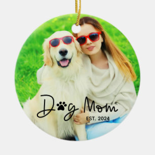 Süße Hundemutter-Foto Keramik Ornament