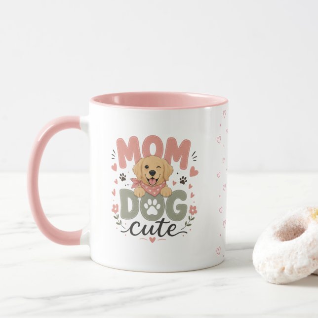 Süße Hundemutter-Tasse | Muttertagsgeschenk Tasse (Mit Donut)