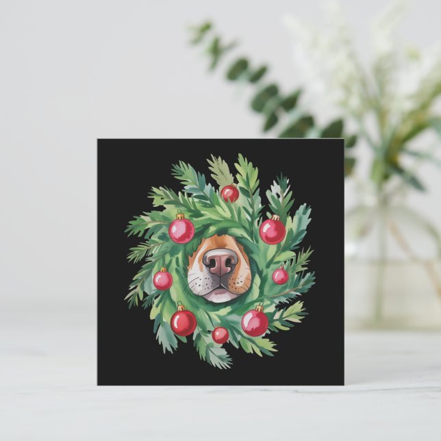 Süße Hundenase Weihnachten Hundemutter-Party Hunde (Stehend Vorderseite)