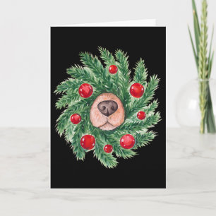 Süße Hundenase Weihnachtsgirlande Weihnachten Hund Karte