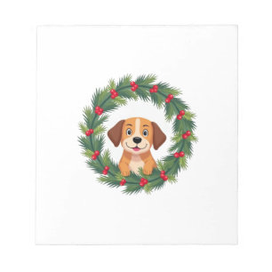 Süße Hundenase Weihnachtsgirlande Weihnachten Hund Notizblock