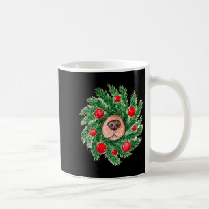 Süße Hundenase Weihnachtskranz Weihnachten Hundemu Kaffeetasse