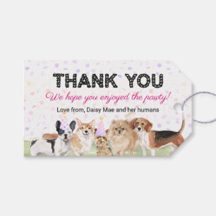 Süße Hundespawty Pinke benutzerdefinierte Hundegeb Geschenkanhänger