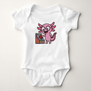 Süße ich Axolotl Fragen aztekisch Oh Nein roter Kn Baby Strampler
