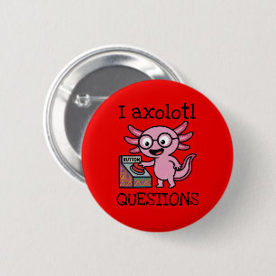 Süße ich Axolotl Fragen aztekisch Oh Nein roter Kn Button