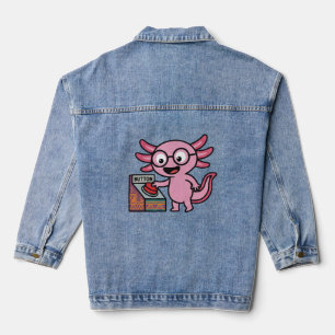 Süße ich Axolotl Fragen aztekisch Oh Nein roter Kn Jeansjacke