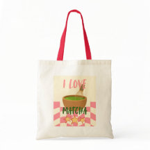 Süße Ich liebe Matcha-Tasche | Ästhetischer Grüner