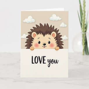 Süße Igel-Liebe-Dich-Karte Karte