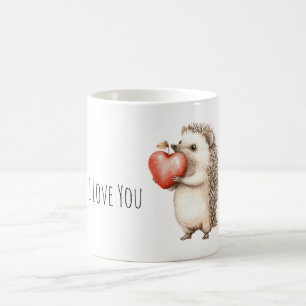 Süße Igel Liebe Herz Kaffeetasse