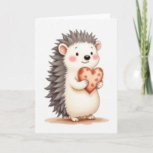 Süße Igel-Liebesherzkarte Karte