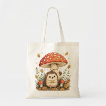 Süße Igel-Pilz-Cottagecore-Kunst