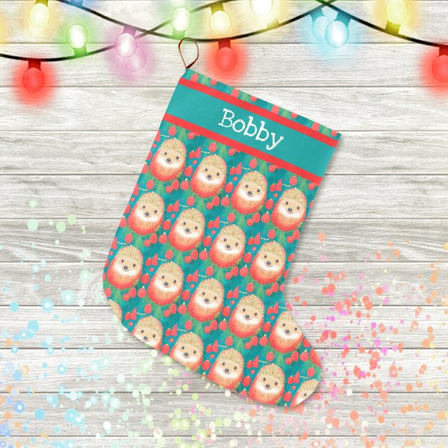 Süße Igel und Gumdrops Großer Weihnachtsstrumpf (Von Creator hochgeladen)