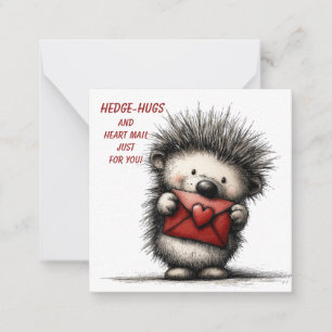 Süße Igel Valentinstag-Karte Mitteilungskarte