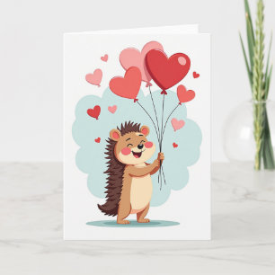 Süße Igel Valentinstag Liebeskarte Karte