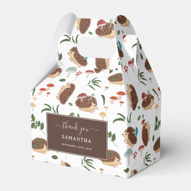 Süße Igelpilze Waldtier Geschenkschachtel (Vorderseite)