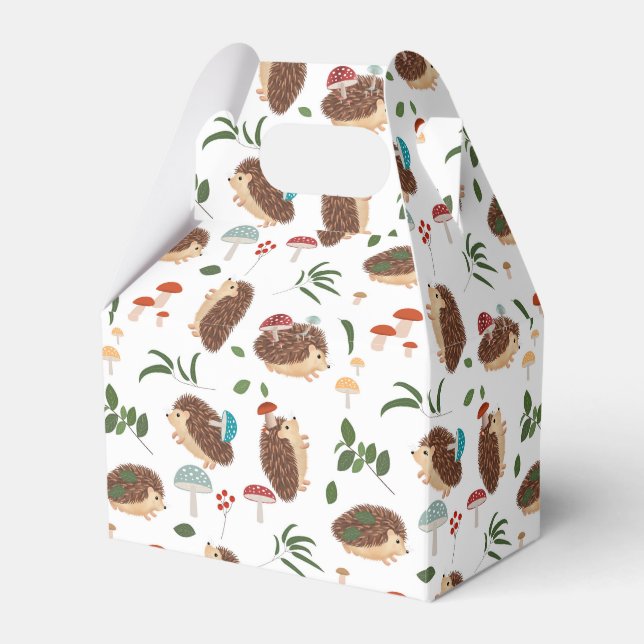 Süße Igelpilze Waldtier Geschenkschachtel (Vorderseite)