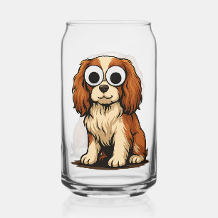 Süße Illustration eines Hundes mit Glubschaugen Dosenglas
