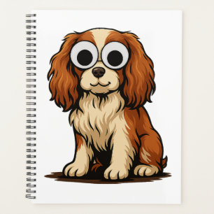 Süße Illustration eines Hundes mit Google-Augen Planer