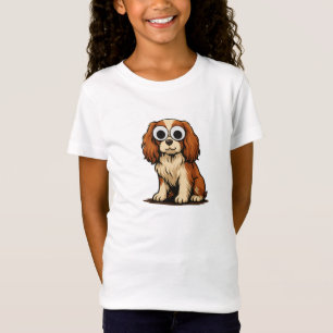 Süße Illustration eines Hundes mit Google-Augen T-Shirt