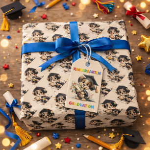 Süße Illustration eines Kindergarten-Absolventen-H Geschenkanhänger