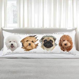 Süße individuelle Foto-Farbpalette-Farbfleck-Hund Seitenschläferkissen