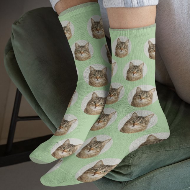 Süße individuelle Katzenfoto-Socken Socken (Von Creator hochgeladen)