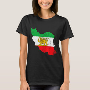 Süße Iran-Flagge-Karte-Löwe-Persisch T-Shirt
