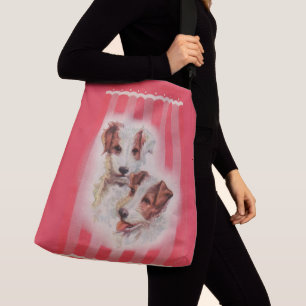 SÜßE Jack-Russell-Terrier-Illustration Tragetaschen Mit Langen Trägern